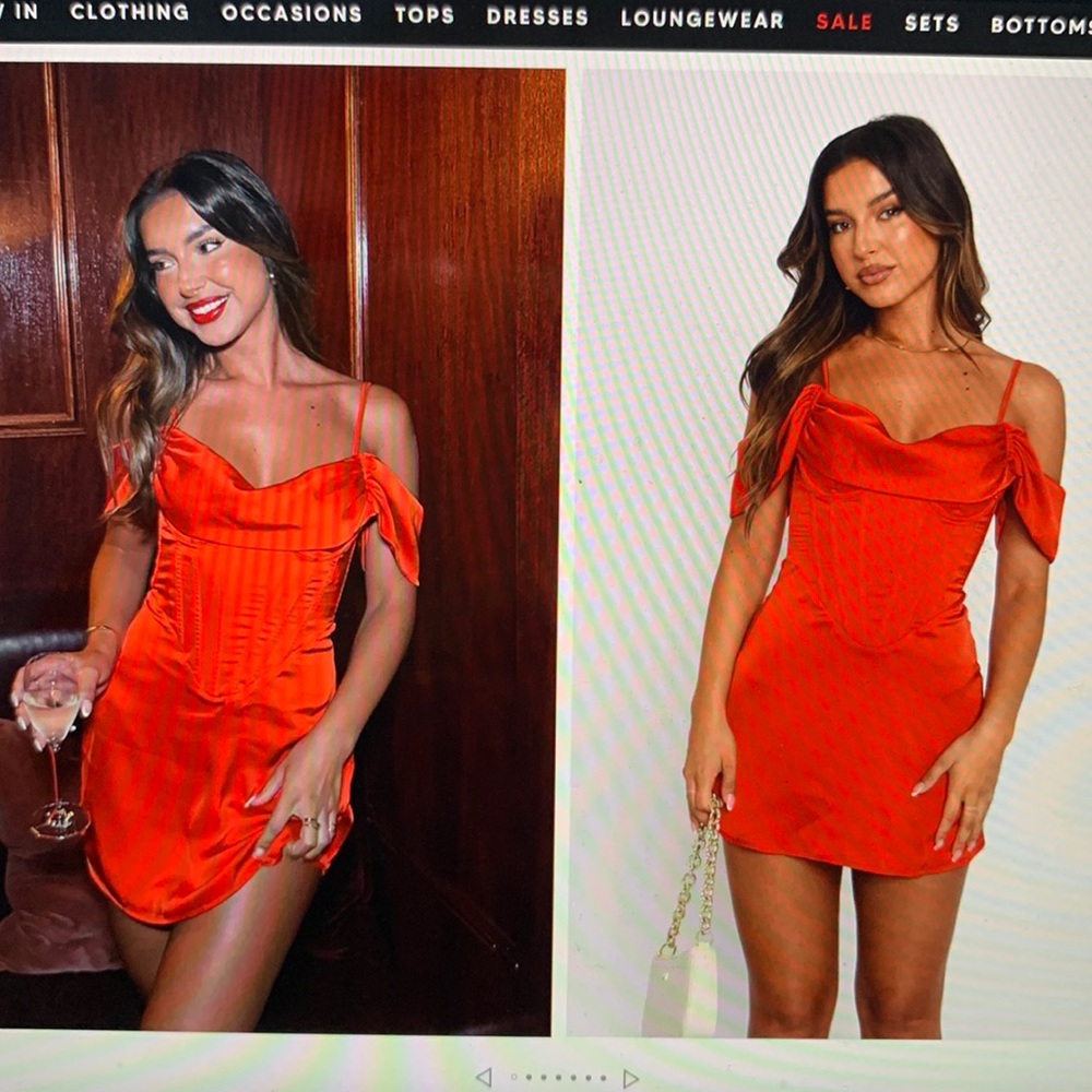 You’re All That I Want Mini Dress Red - White Fox